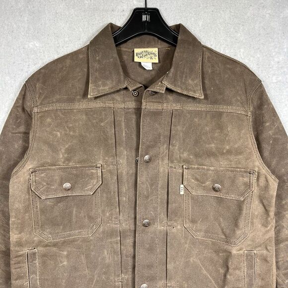 RAILCAR FINE GOODS Type 2 18 Ounce Wax Canvas Jacket Brown Men’s Large  NWOT - Picture 2 of 14